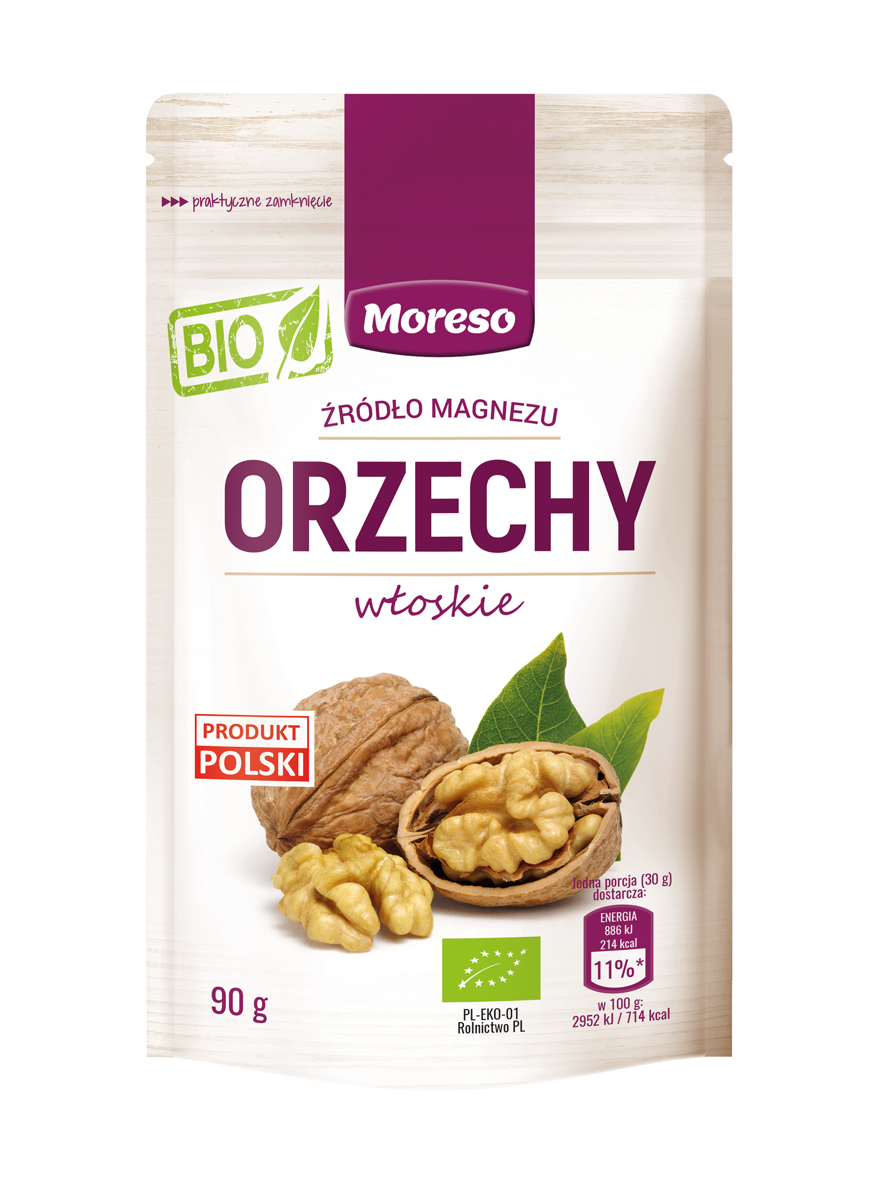 Zobacz ORZECHY WŁOSKIE BIO  na Moreso.pl!