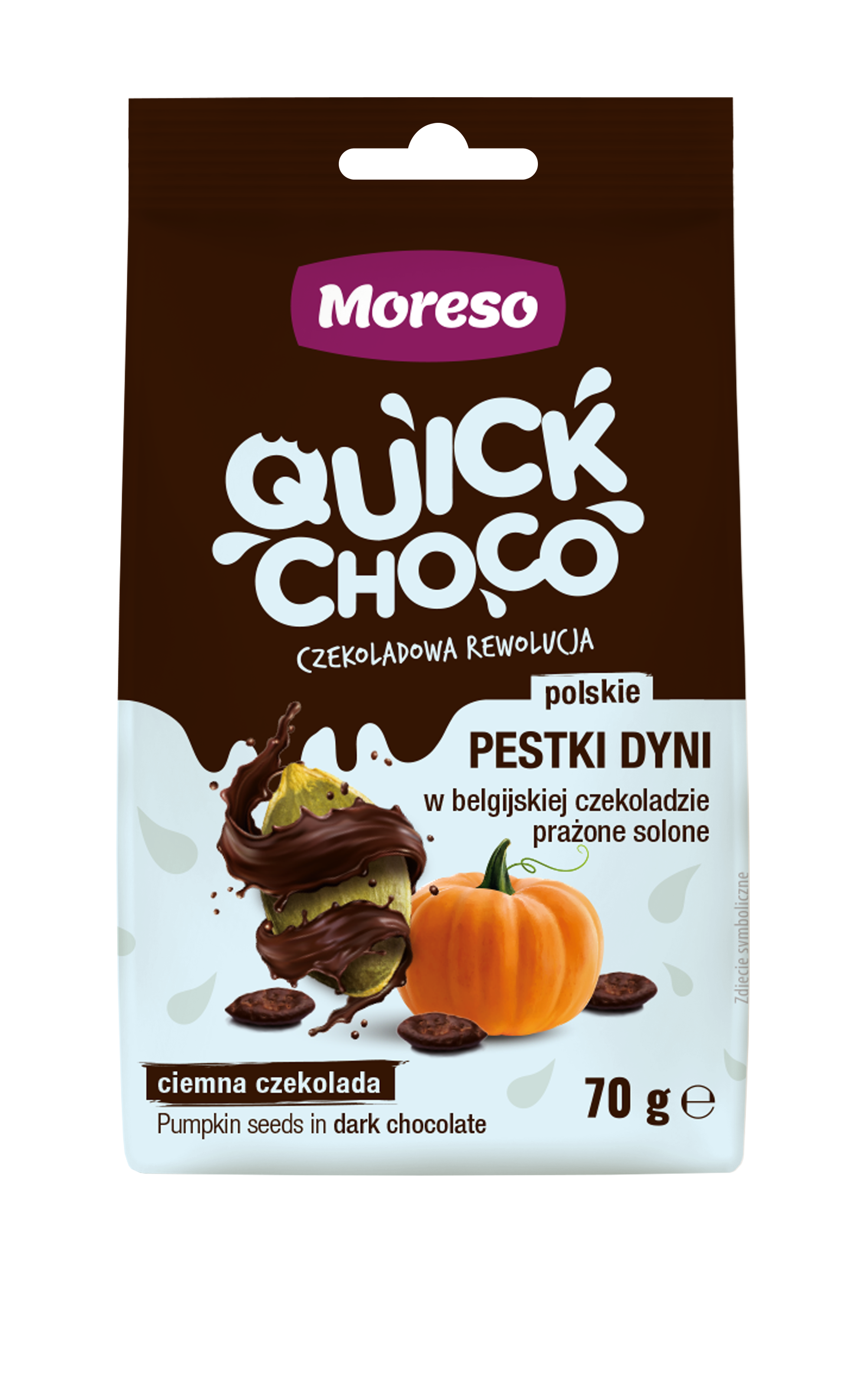 Zobacz POLISH PUMPKIN SEEDS COATED IN DARK CHOCOLATE na Moreso.pl!