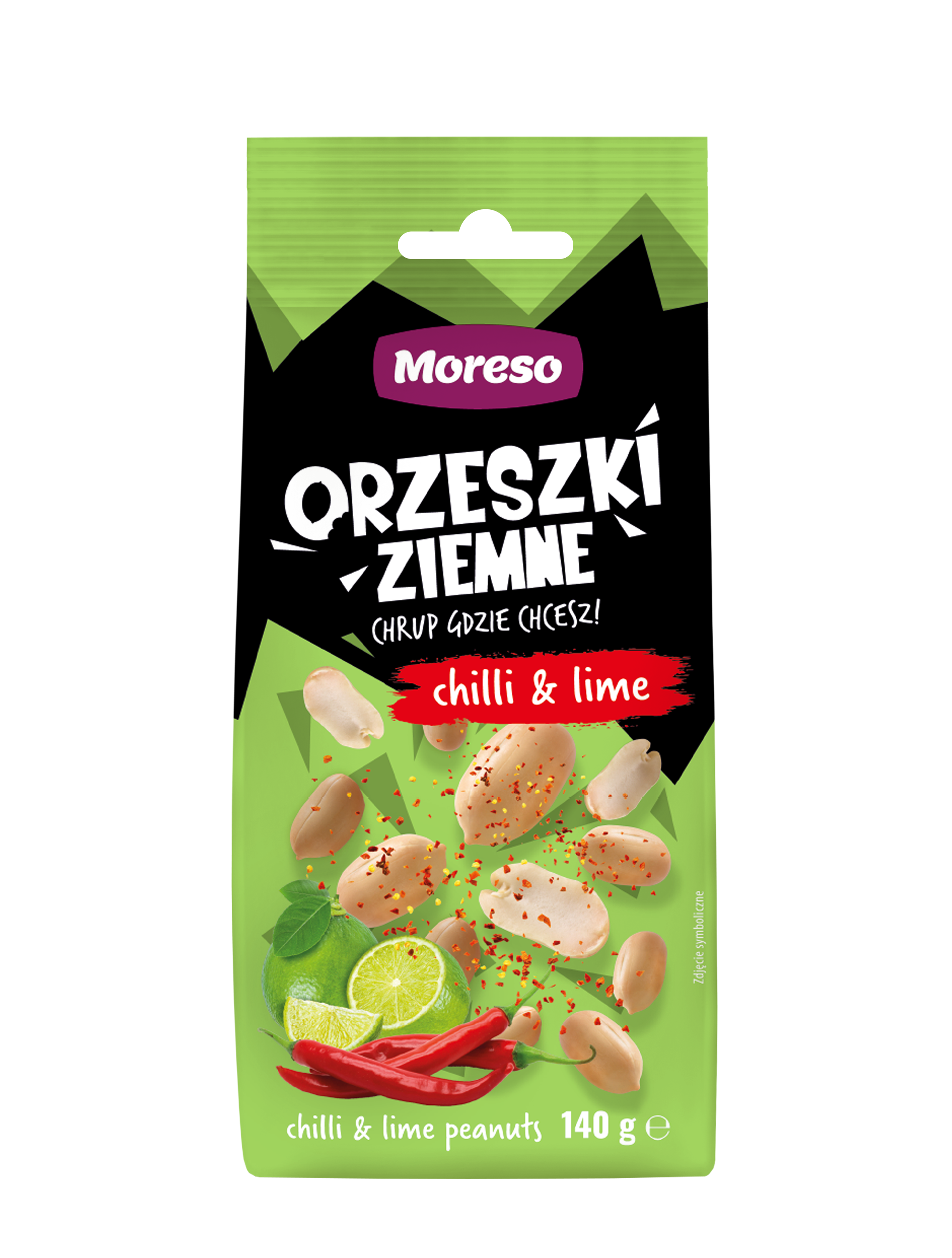 Zobacz ORZESZKI ZIEMNE CHILLI&LIME 140g na Moreso.pl!