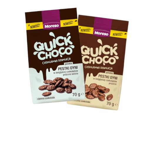 Quick Choco - Zdrowe przekąski w polewie czekoladowej - pestki dyni w czekoladzie