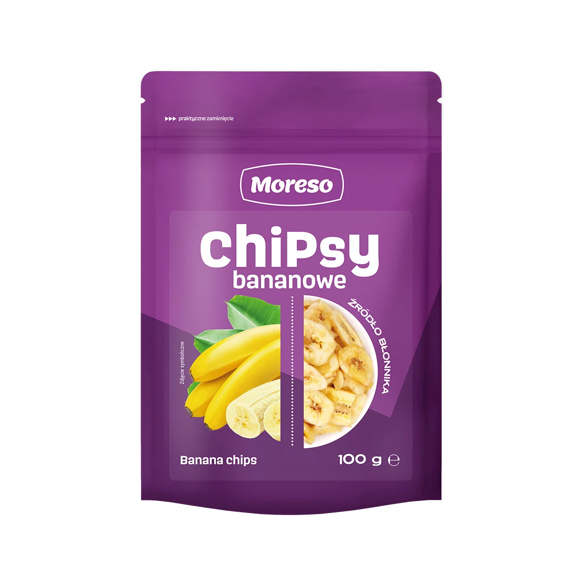 Chipsy suszone banany 100g Moreso